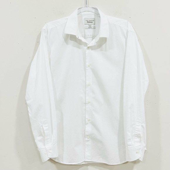 Ted Baker Other - Ted Baker Endurance White Dress Shirt Men’s Size 17 Slim Fit Long Sleeve